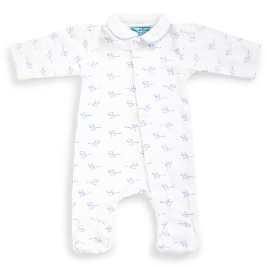 Blue Mouse Baby Boy Onesie luxury newborn cotton UK
