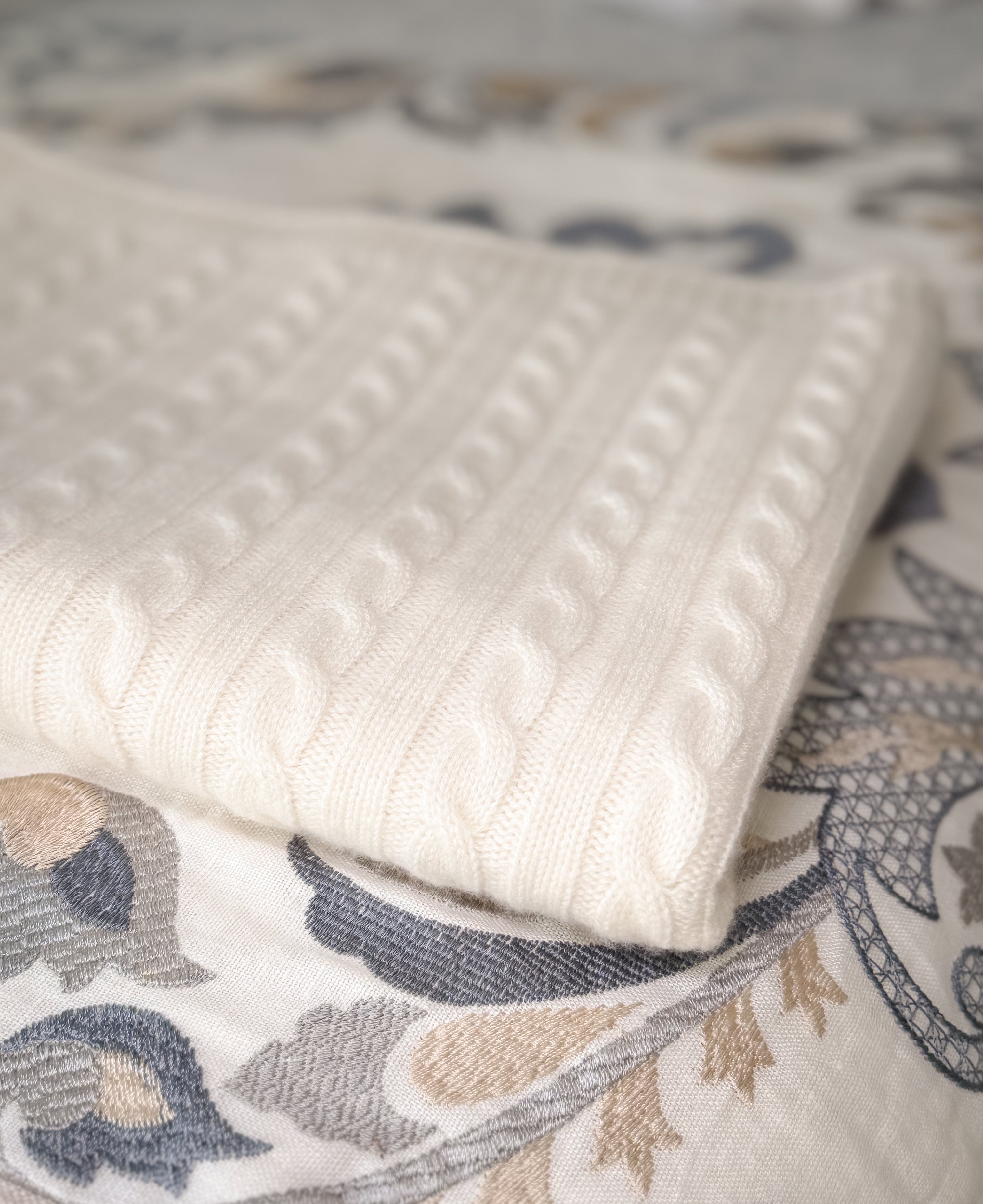 Ivory Cashmere Baby Blanket luxury newborn keepsake UK