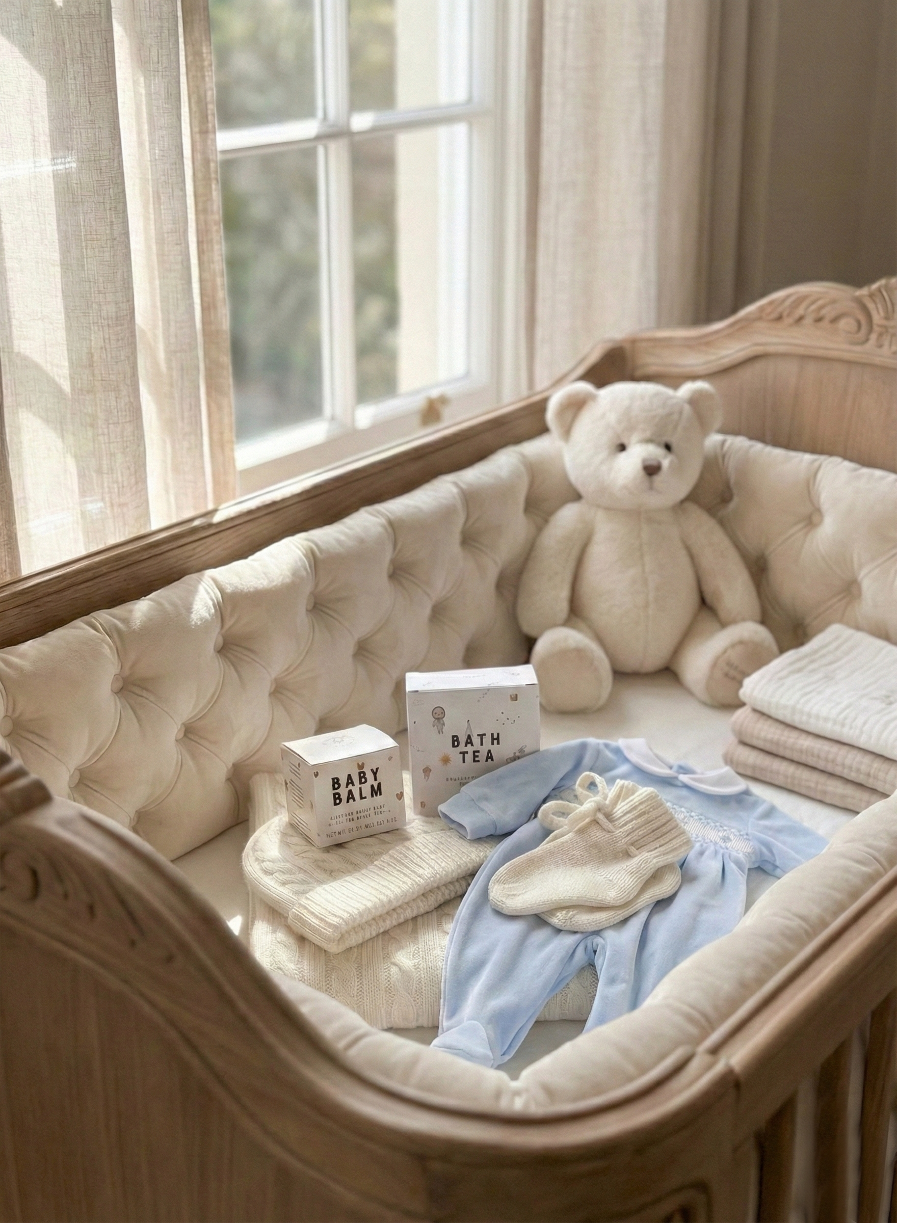The Heirloom Box - Baby Gift with personalised Cashmere Blanket