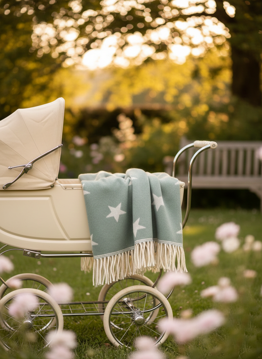 🧶 Luxury Merino Wool Baby Blankets - 2 colours available