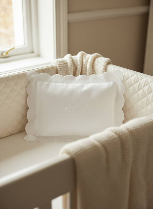 Embroidered Initial Monogram Baby Pillow