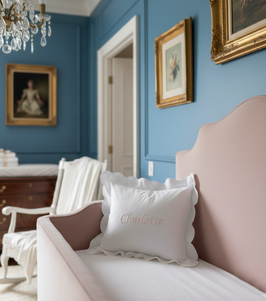 Embroidered Initial Monogram Baby Pillow