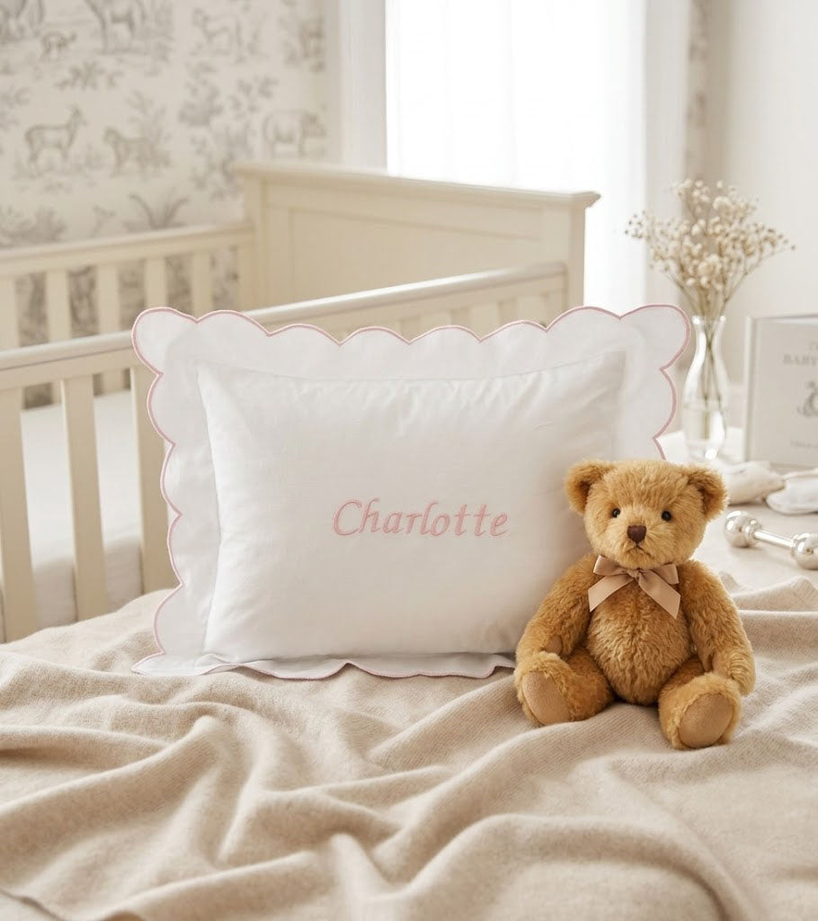 Personalised Name Baby Pillowcase - Cotton Keepsake (30x40cm)