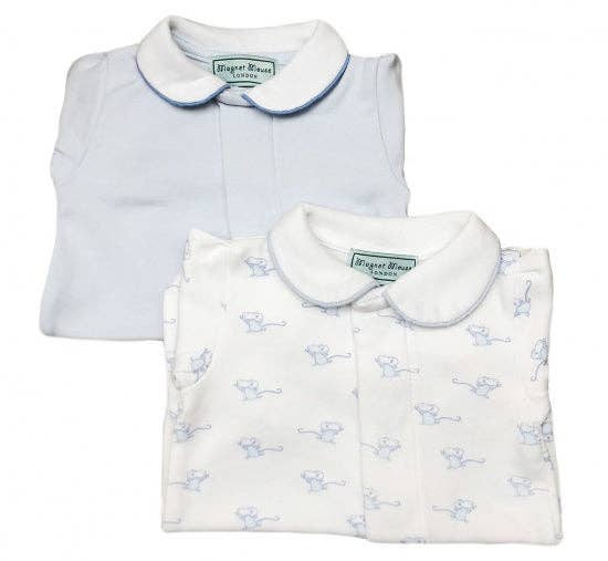 Blue Mouse Baby Boy Onesie luxury newborn cotton UK